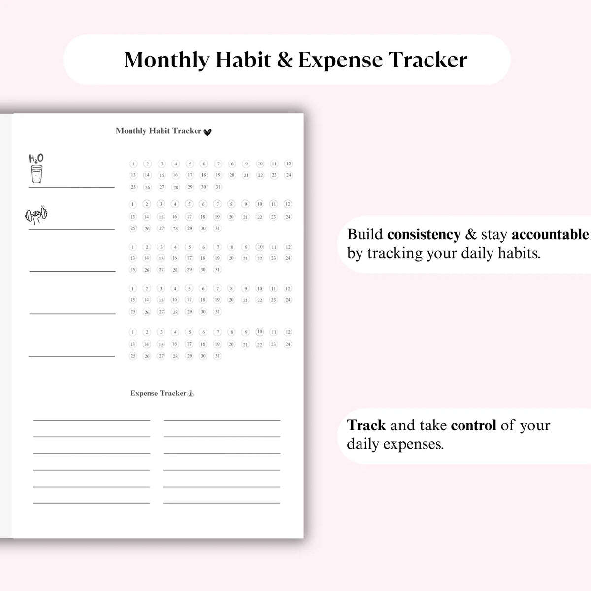 Focus & Feel Bundle | Guided Journal & Daily Planner