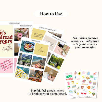 Manifestation & Clarity|Vision Board Kit