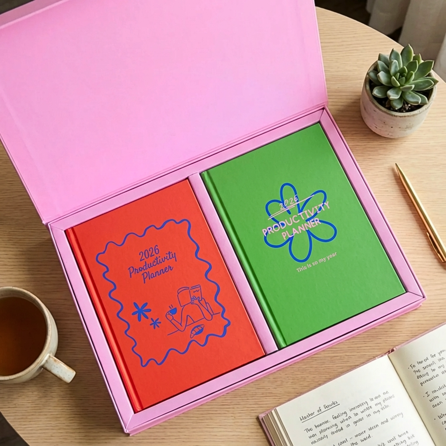 Feel Good Gift Box | 2026 Planners Duo | Joyful Pink