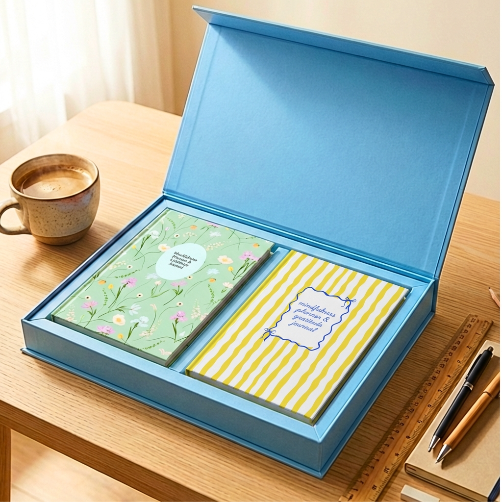 Feel Good Gift Box | Mindfulness Planners Duo | Calming Blue