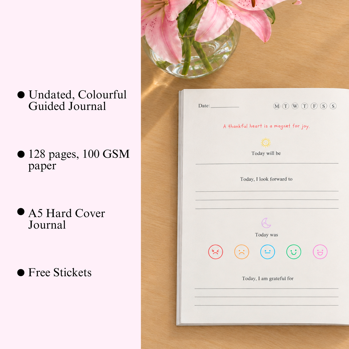 Gratitude Journal | Coloured | Fun Daily Prompts