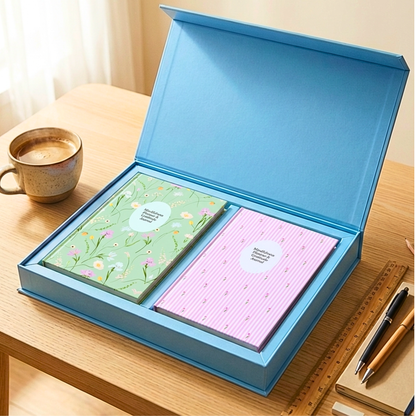 Feel Good Gift Box | Mindfulness Planners Duo | Calming Blue