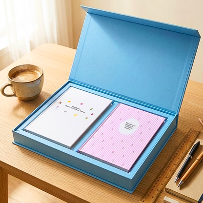 Feel Good Gift Box | Mindfulness Planners Duo | Calming Blue