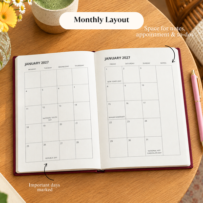 2027 Annual Productivity Planner | Daily Planner | Habit Tracker