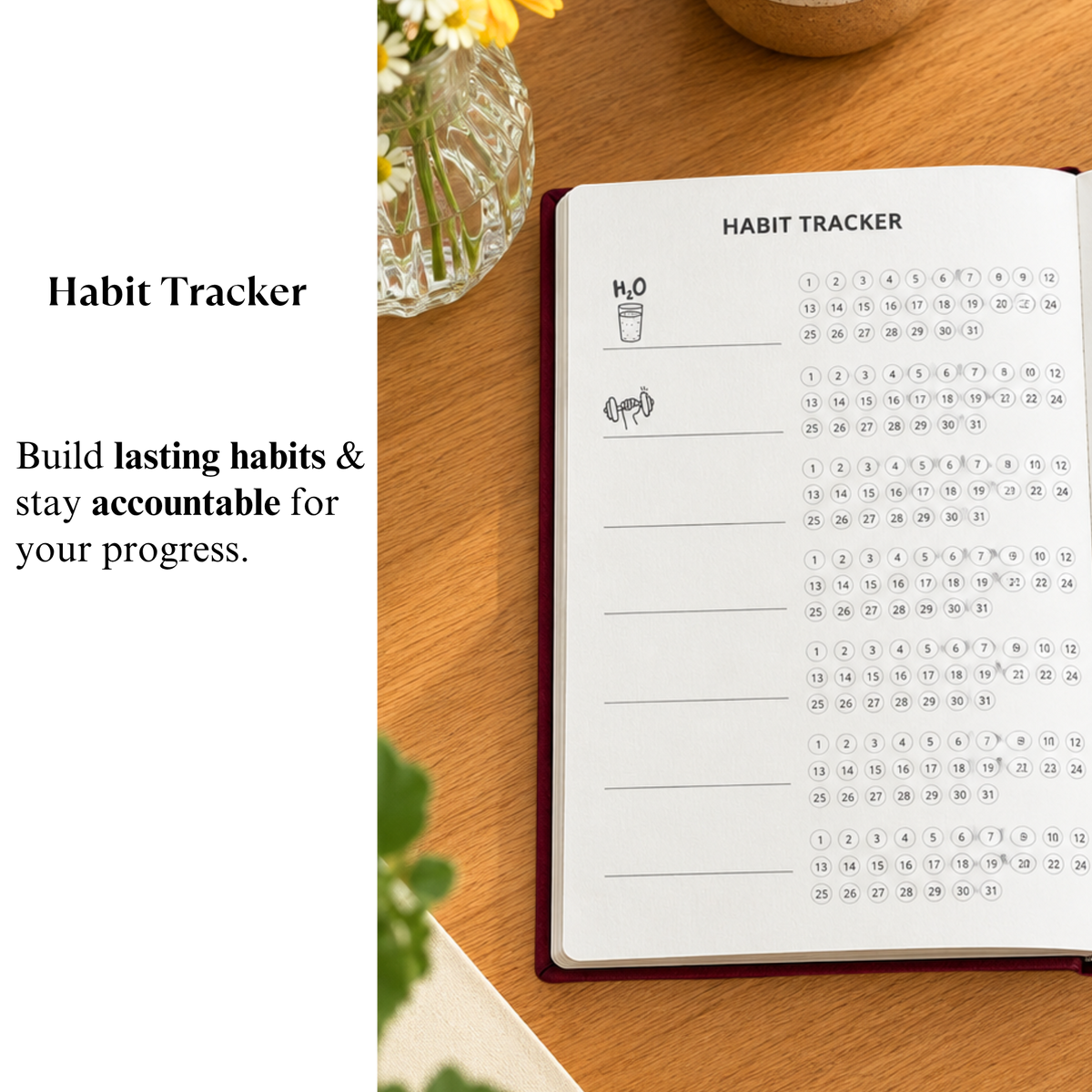 2027 Annual Productivity Planner | Daily Planner | Habit Tracker
