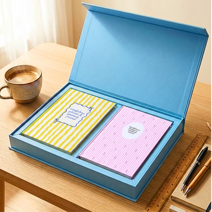Feel Good Gift Box | Mindfulness Planners Duo | Calming Blue