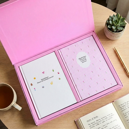 Feel Good Gift Box | Mindfulness Planners Duo | Joyful Pink