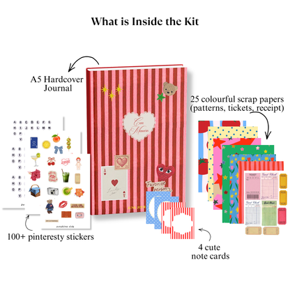 Core Memories Journal | Junk Journal & Scrapbook Kit | Stickers & Scrap Papers
