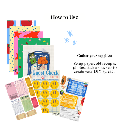 Core Memories Journal | Junk Journal & Scrapbook Kit | Stickers & Scrap Papers