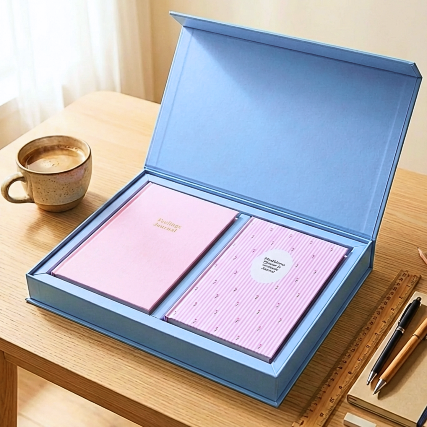 Feel Good Gift Box | Planner-Journal Duo | Calming Blue