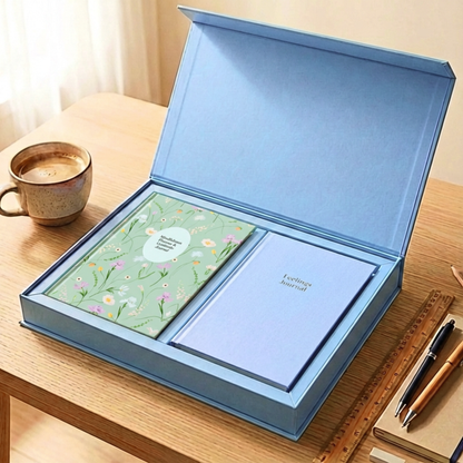 Feel Good Gift Box | Planner-Journal Duo | Calming Blue