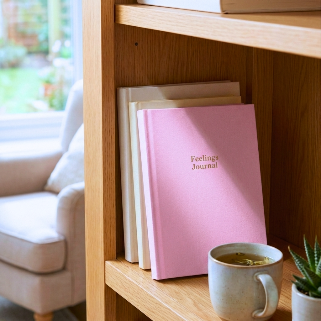 Feelings Journal | Guided Journal | Linen Hard Cover