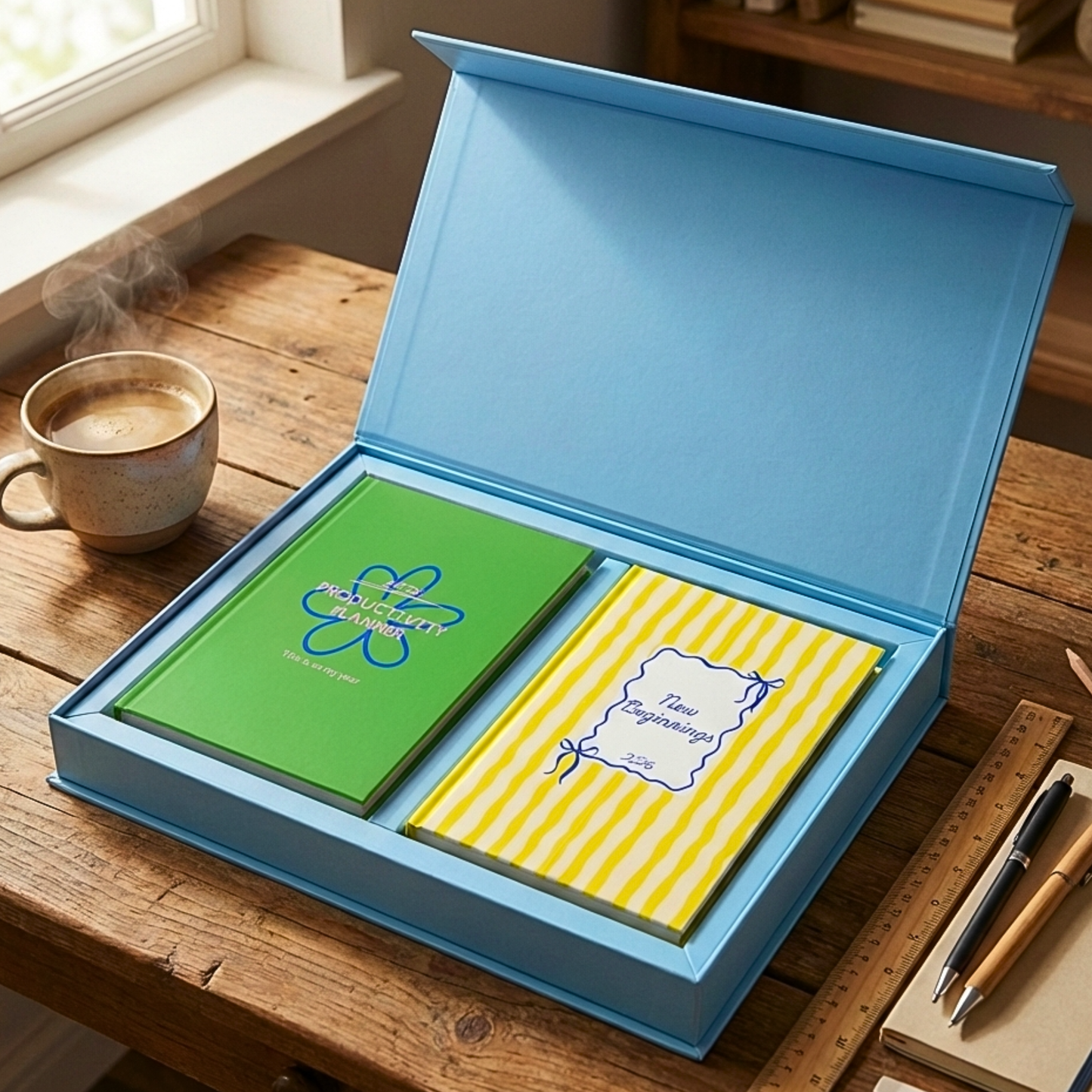 Feel Good Gift Box | 2026 Planners Duo | Calming Blue