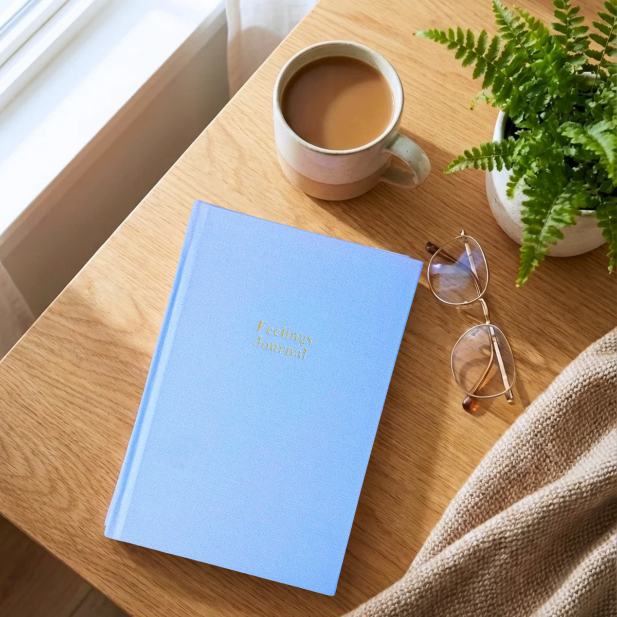 Feelings Journal | Guided Journal | Linen Hard Cover