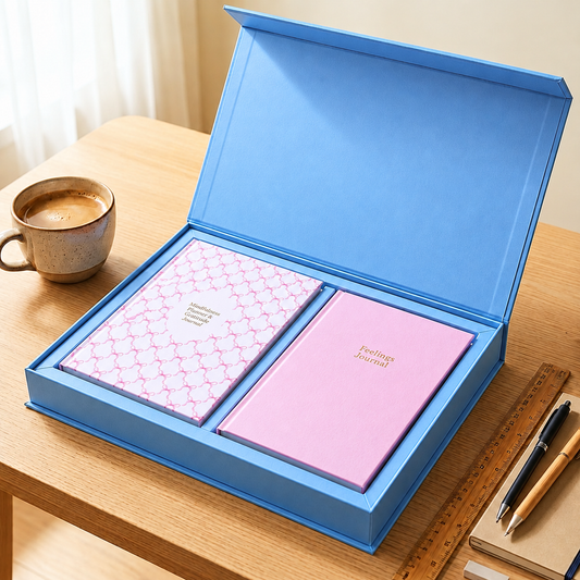 Planner-Journal Duo Gift Box | Calming Blue | FREE Gift Box